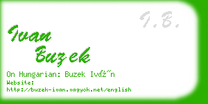 ivan buzek business card